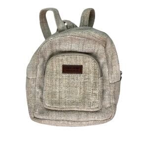 Core‎ Hemp Small Cream Adjustable Strap Handmade Backpack Bag *